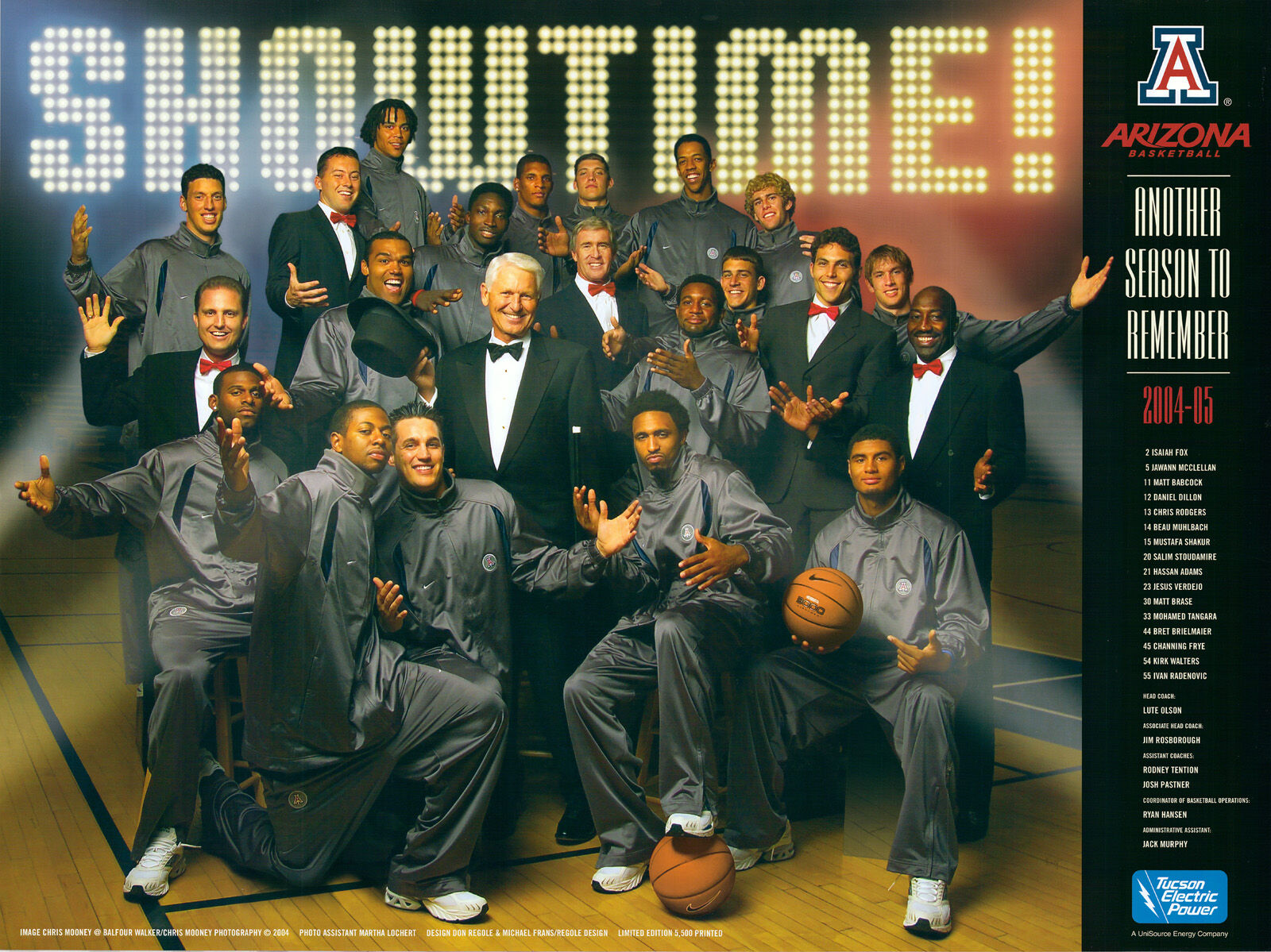 Arizona basketball poster 2004-05